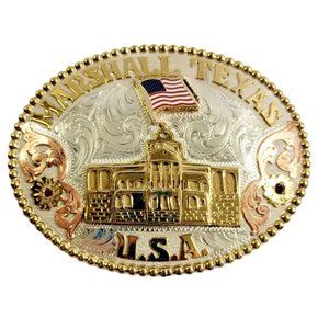 Marshall Texas USA Western Belt Buckle By Frontier Trophy Buckles